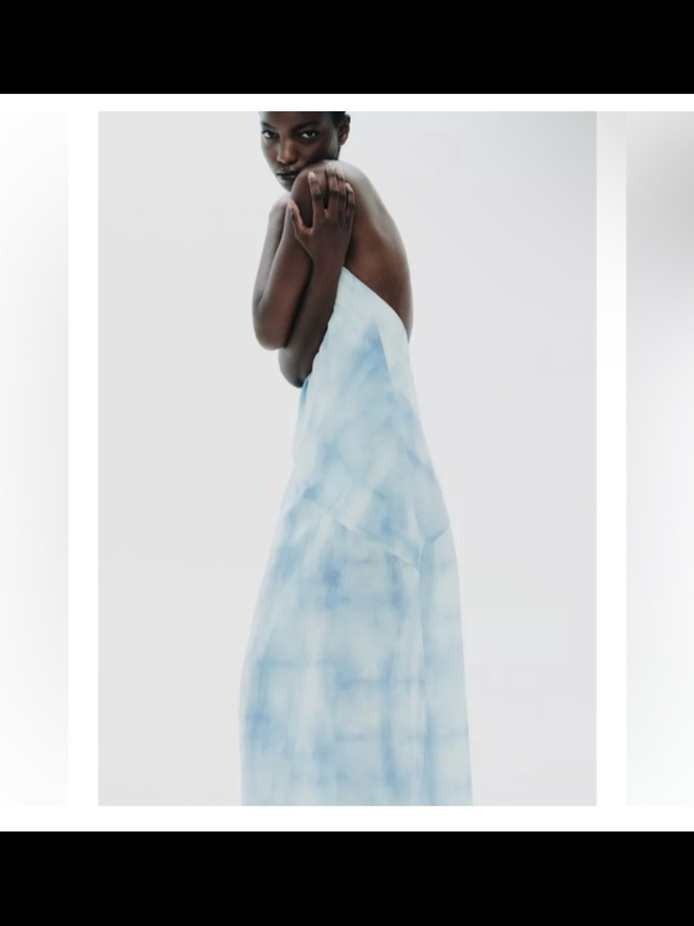 Zara Pale Blue Halter Maxi Dress - Picture 4 of 8